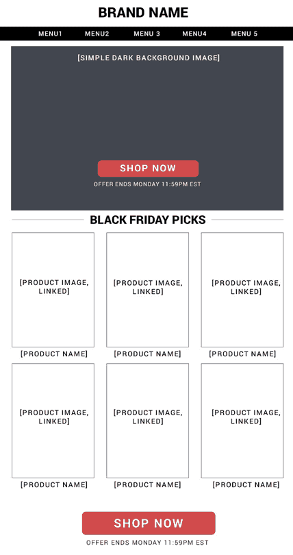 black friday email template