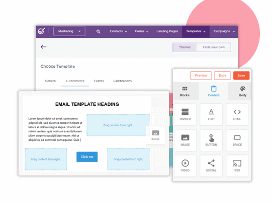 drag and drop email templates