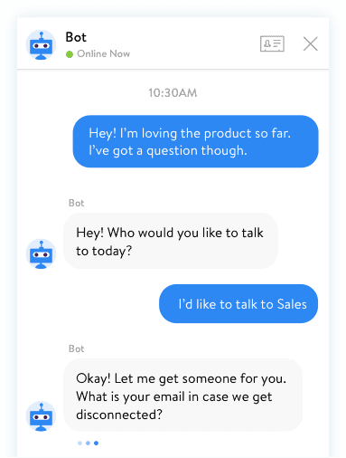 Drift AI chatbot for customer support