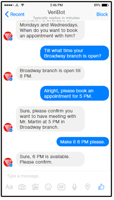 schedule appointment using chatbot