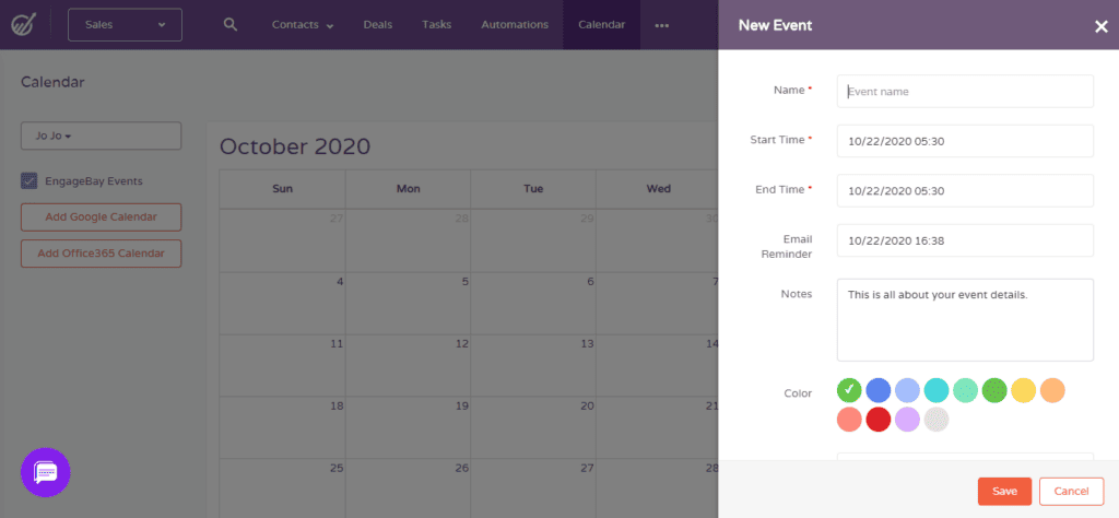 calendar & events