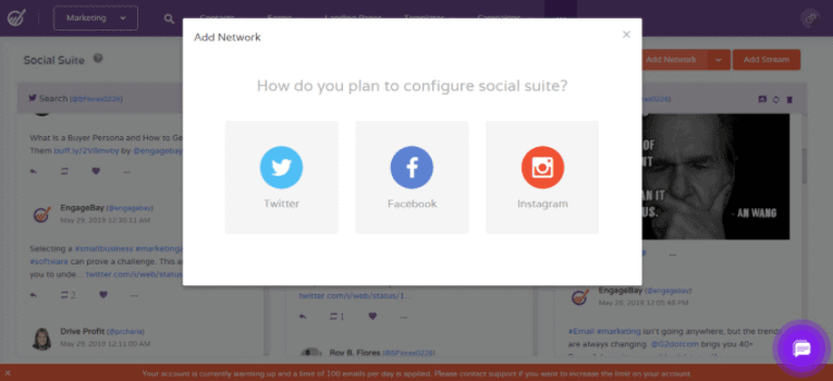 EngageBay's Social CRM