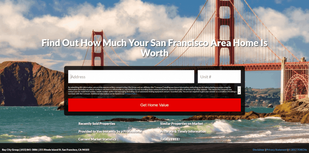 Home Value Landing Page