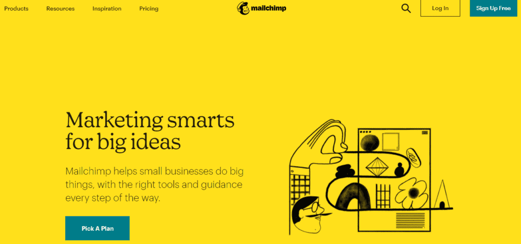 Mailchimp homepage