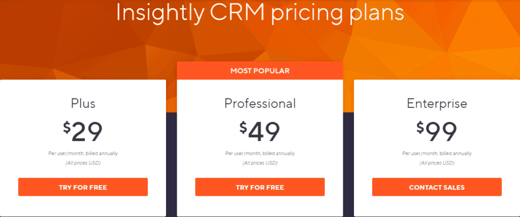 Insightly pricing