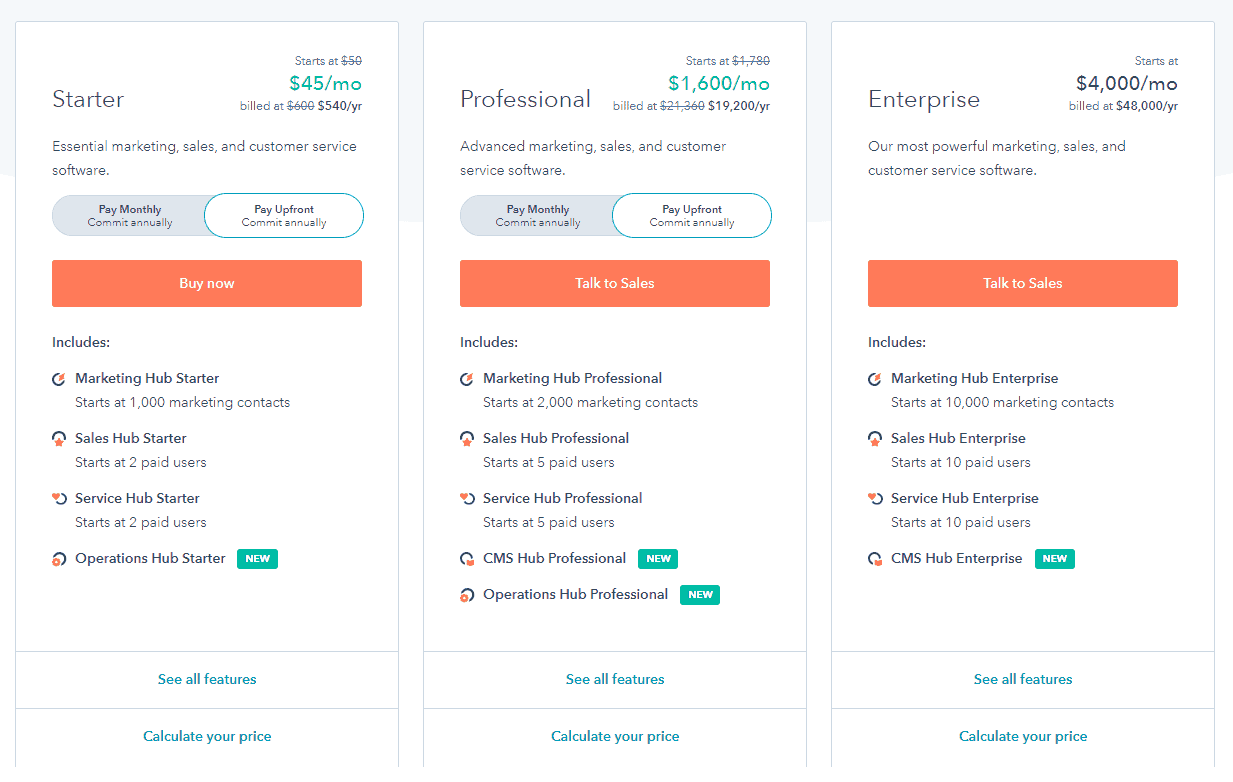 Hubspot Pricing