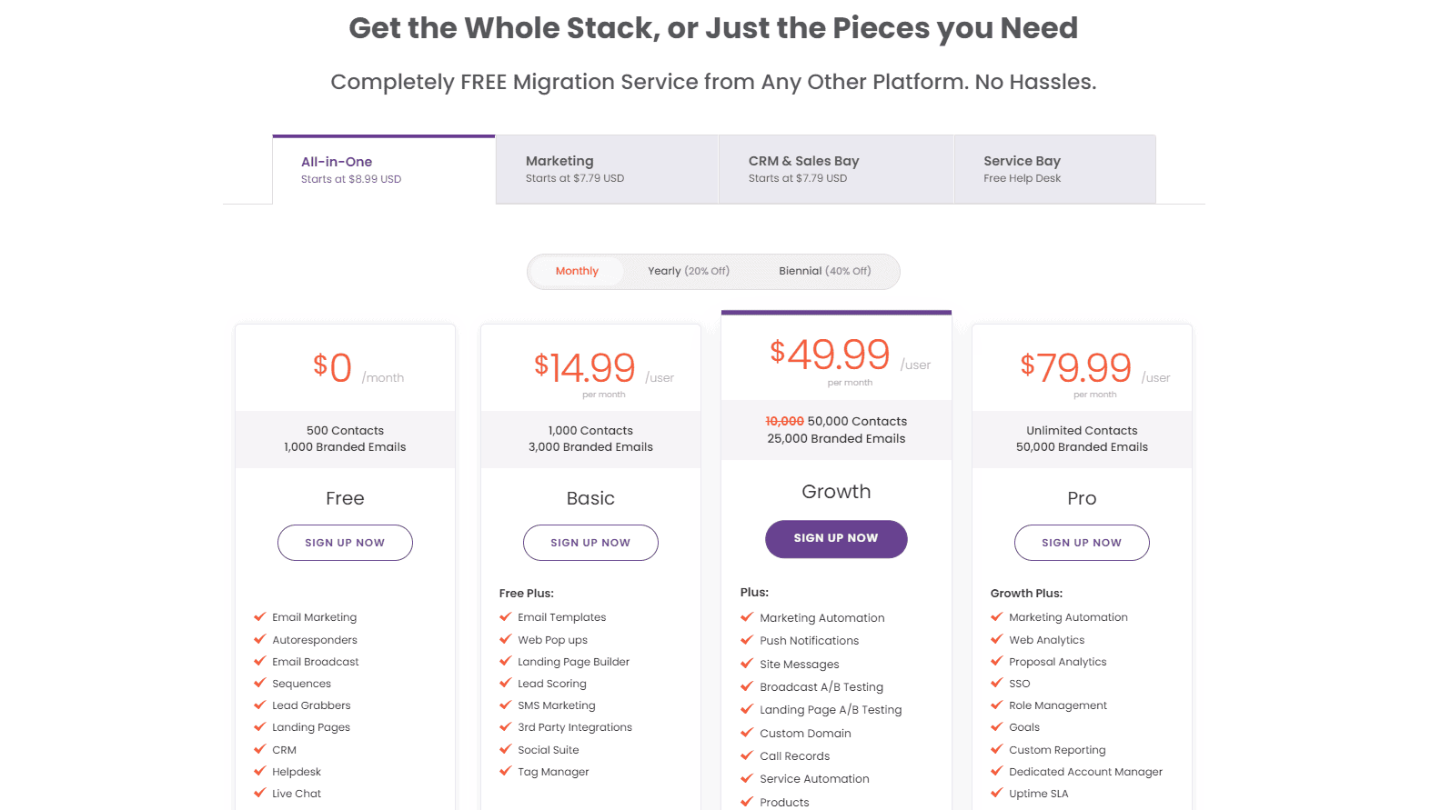 EngageBay Pricing