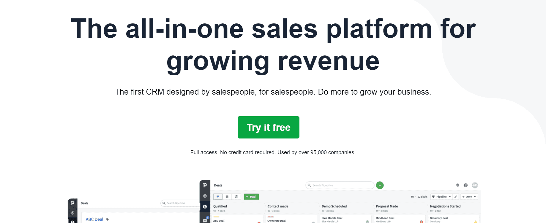 Pipedrive sales software