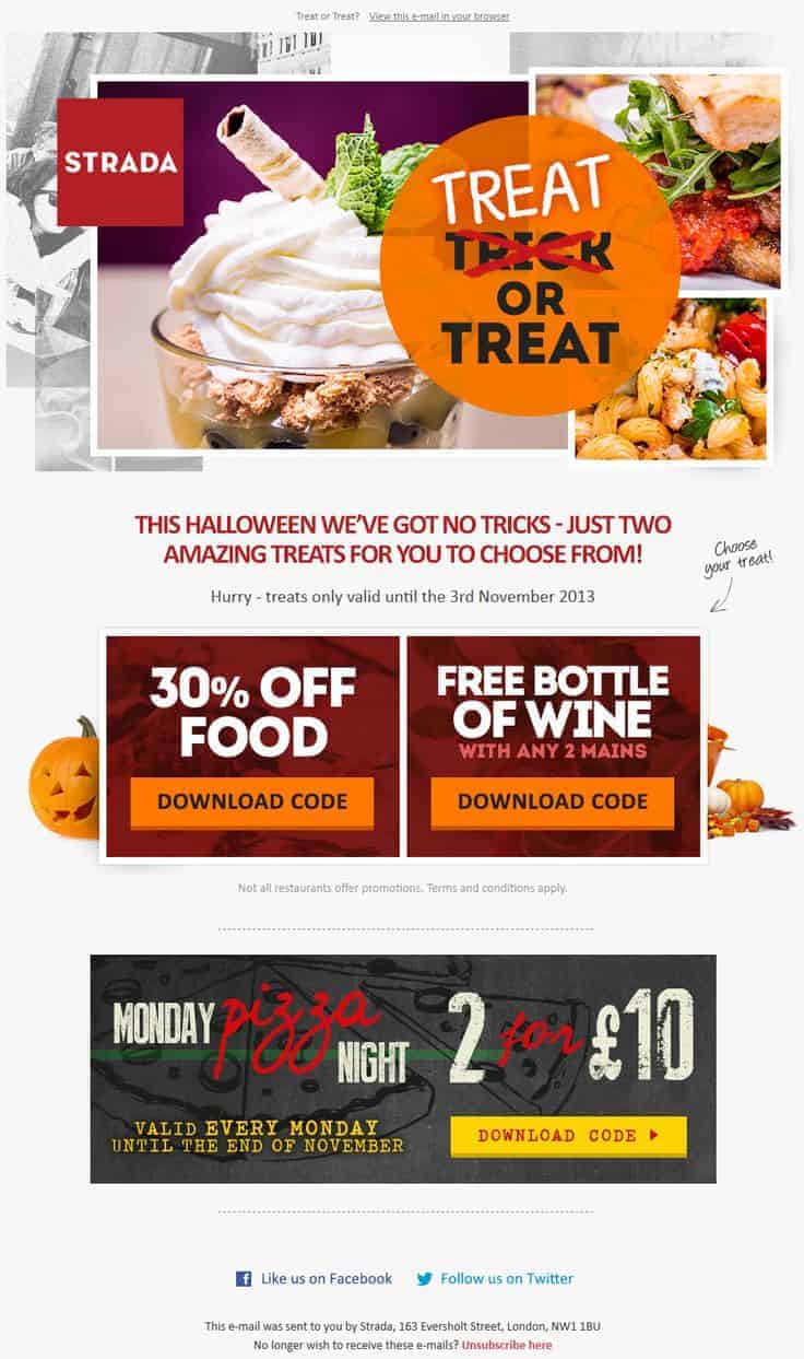Strada seasonality email marketing strategy