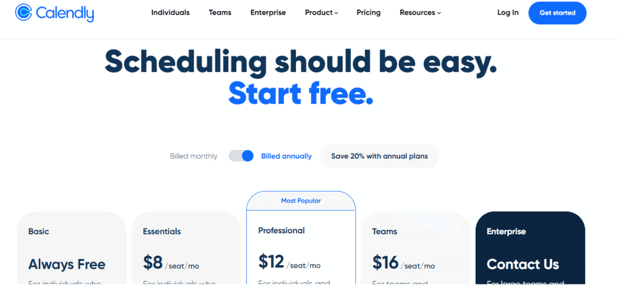 calendly pricing