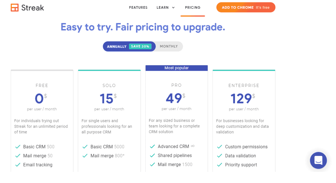 streak pricing