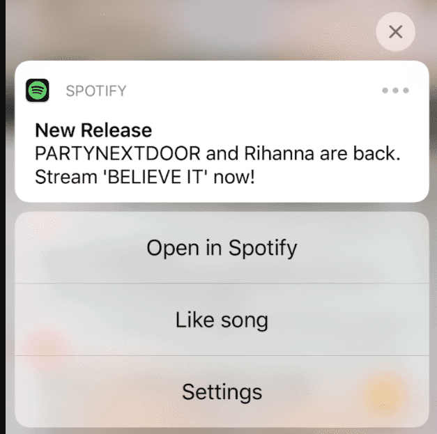 Push Notifications - spotify