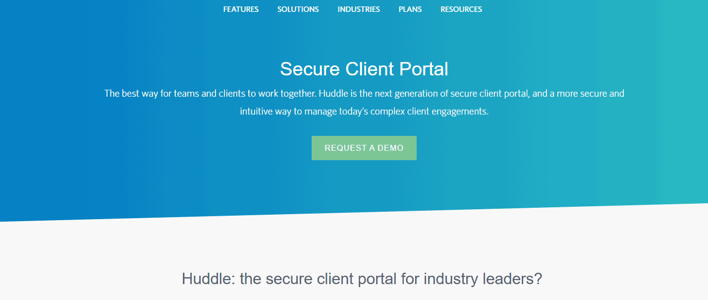 Huddle customer service tool