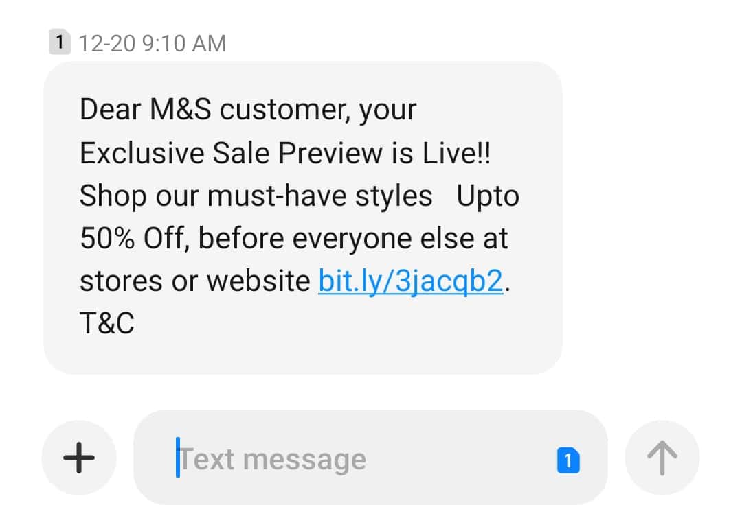 SMS campaign for eCommerce