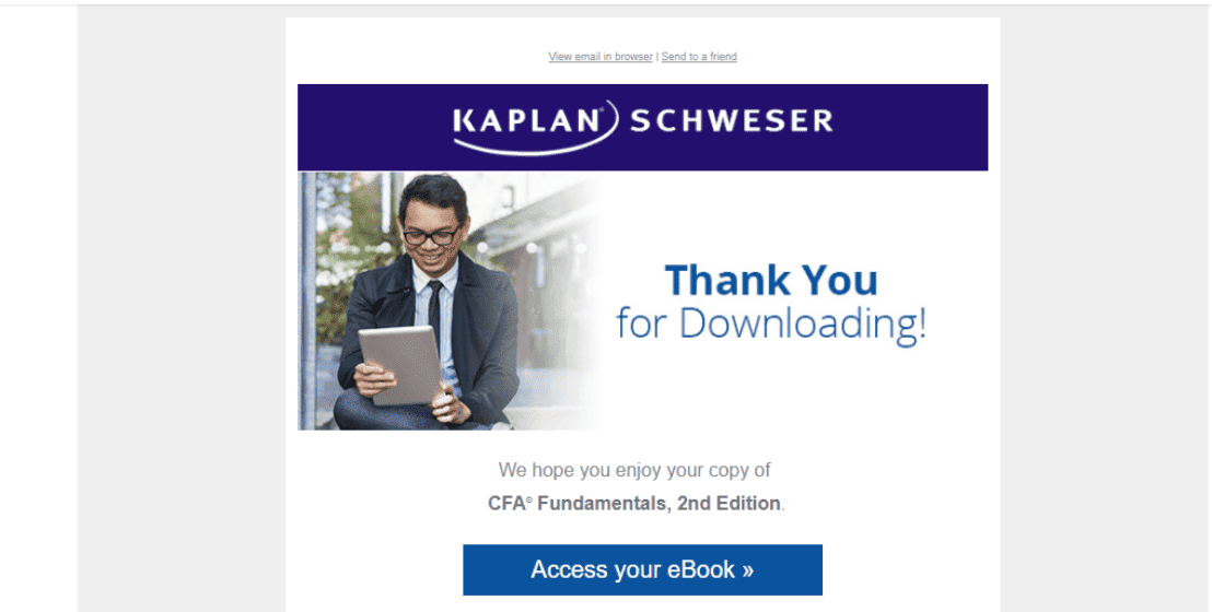 Kaplan Schweser email automation