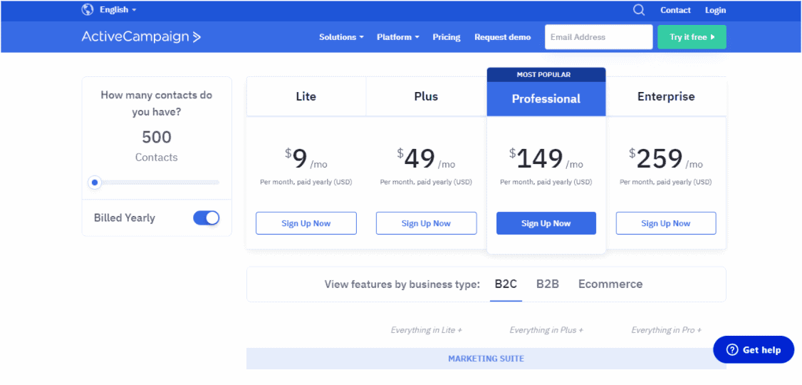 activecampaign pricing