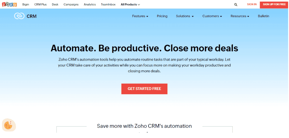 zoho - project management tool