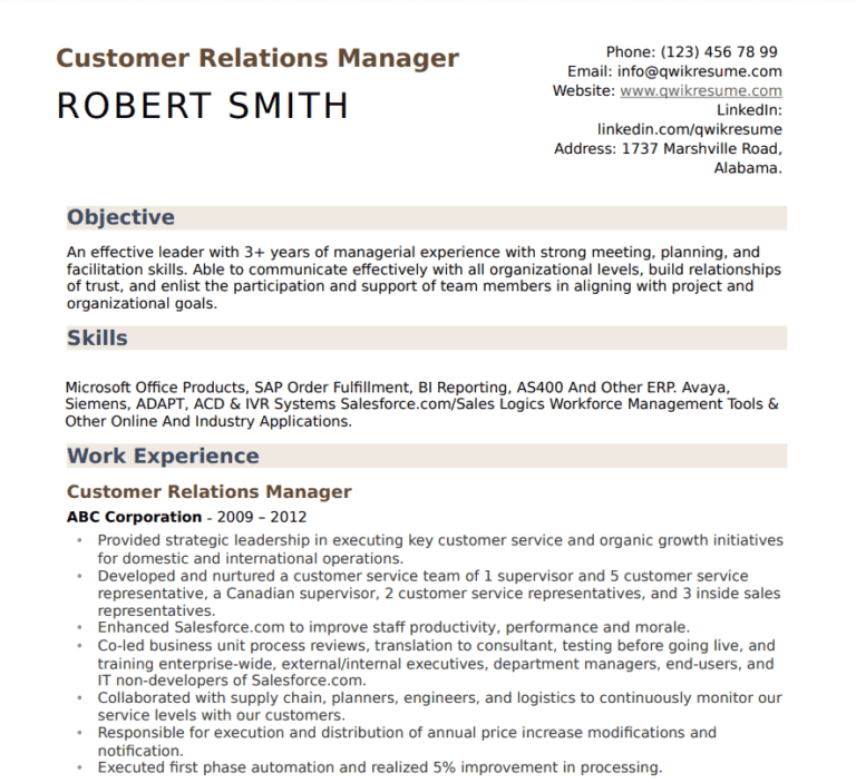 how to write crm experience on resume