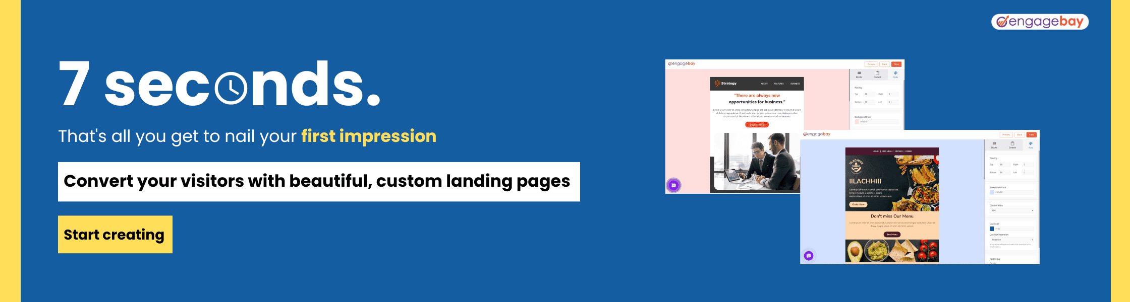 landing page CTA banner