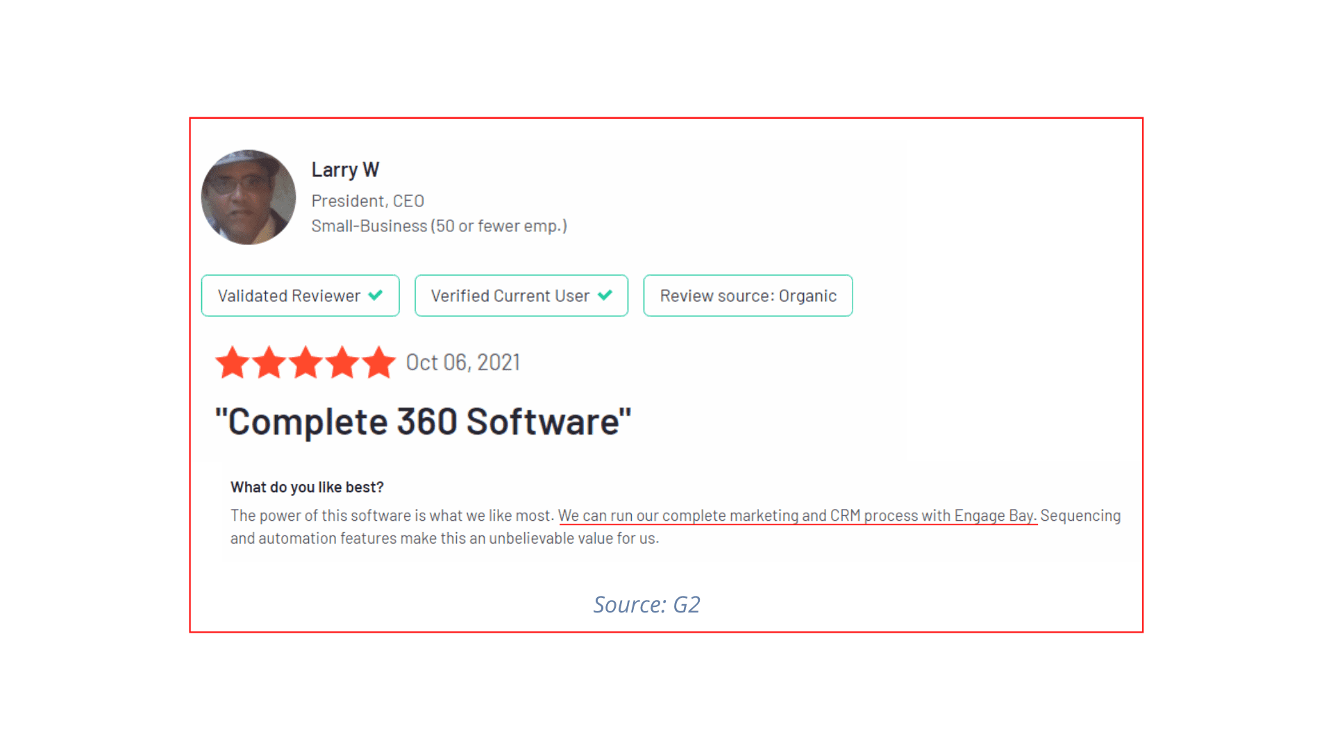 EngageBay user review