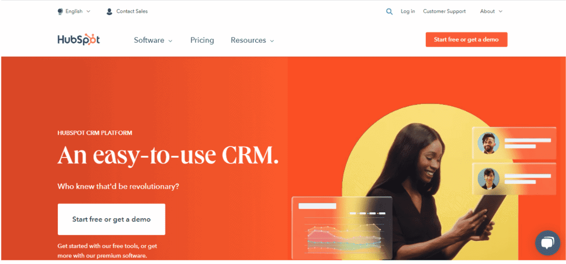 Cloud-based CRM software HubSpot
