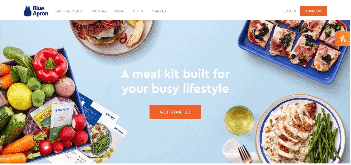product landing page example
