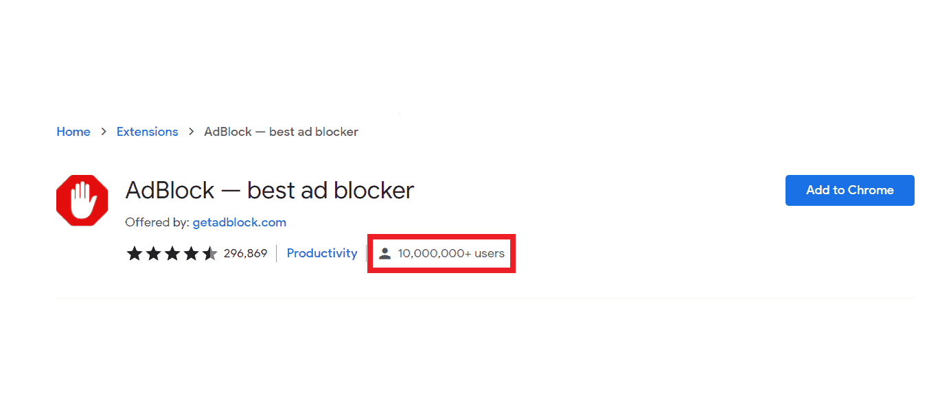 AdBlock Google Chrome extension