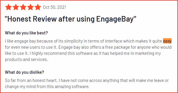 EngageBay-CRM-experience-review-on-G2