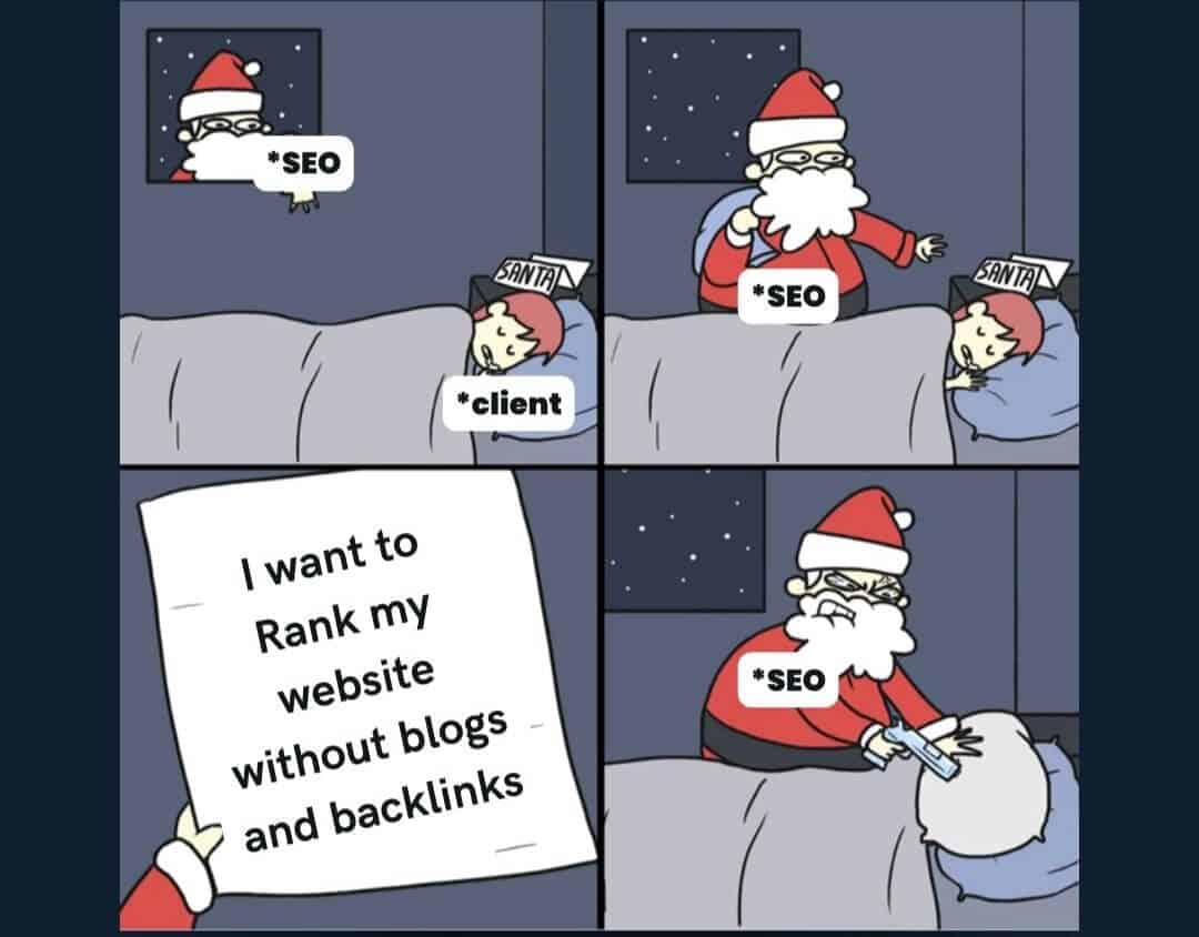 Santa funny marketing meme