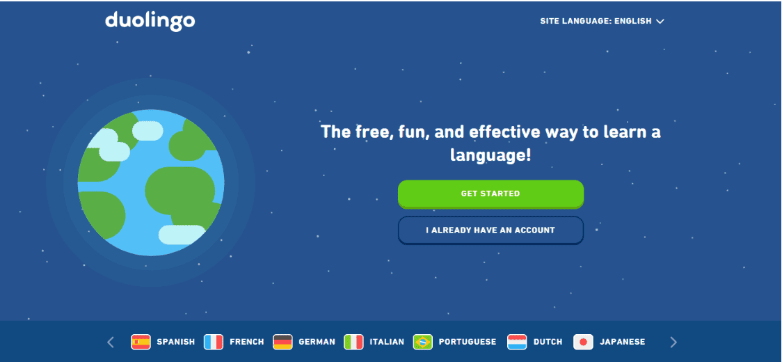 Duolingo – landing pages