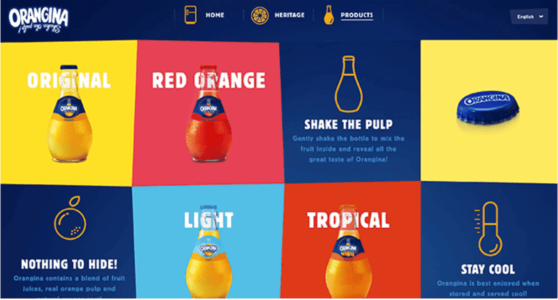 Orangina – high converting landing page