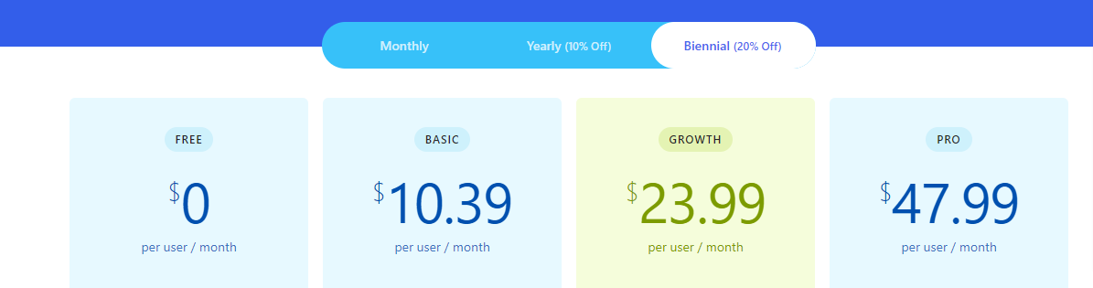 Engagebay's pricing