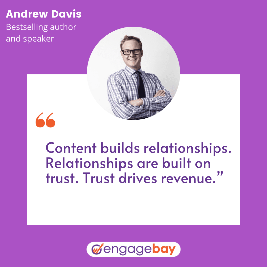 content marketing quotes by Andrew Davis