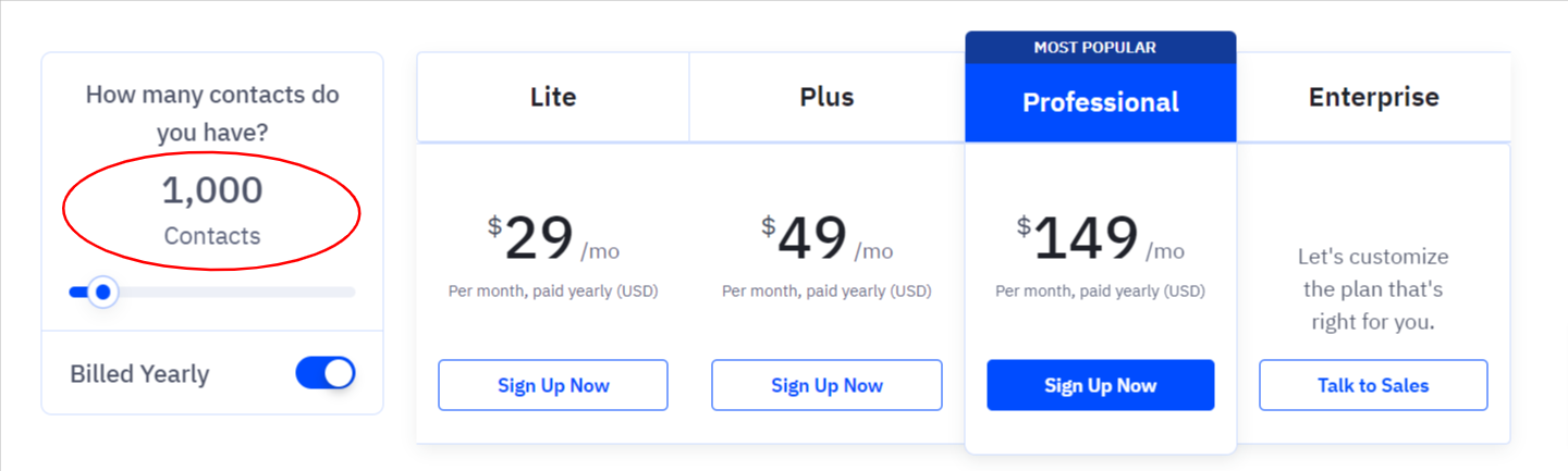 ActiveCampaign pricing