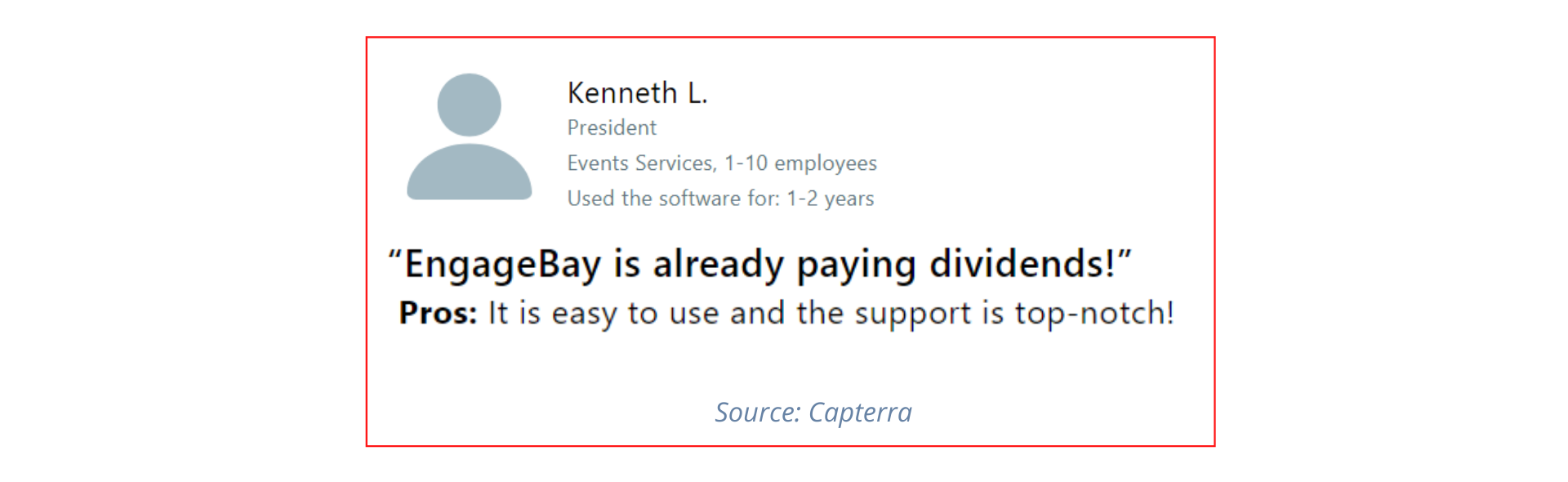 EngageBay review on Capterra
