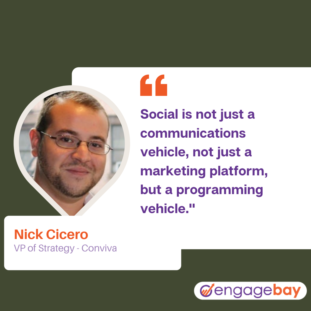 social media marketing quotes by Nick Cicero