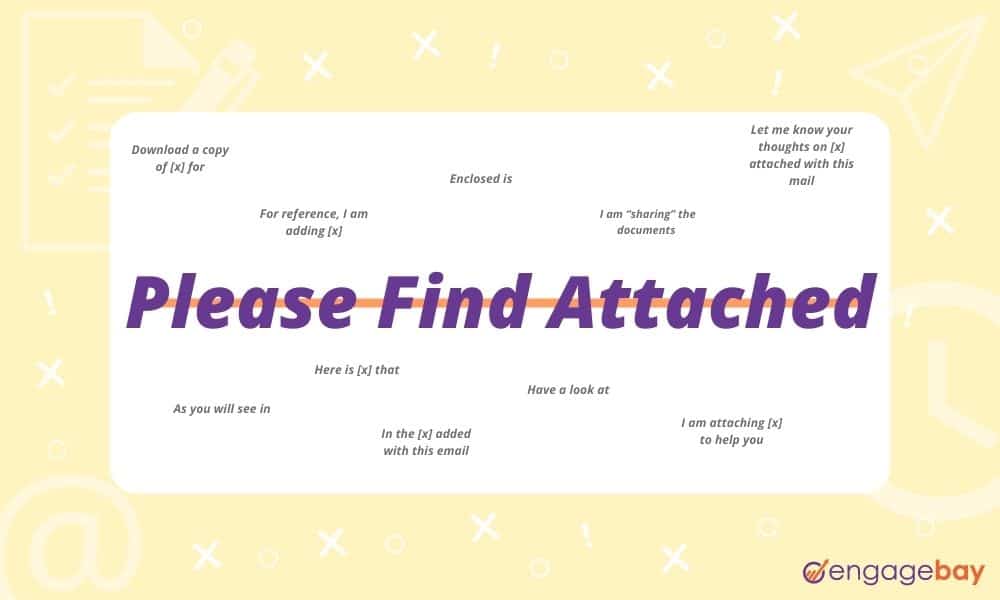 please find attached alternative phrases for emails