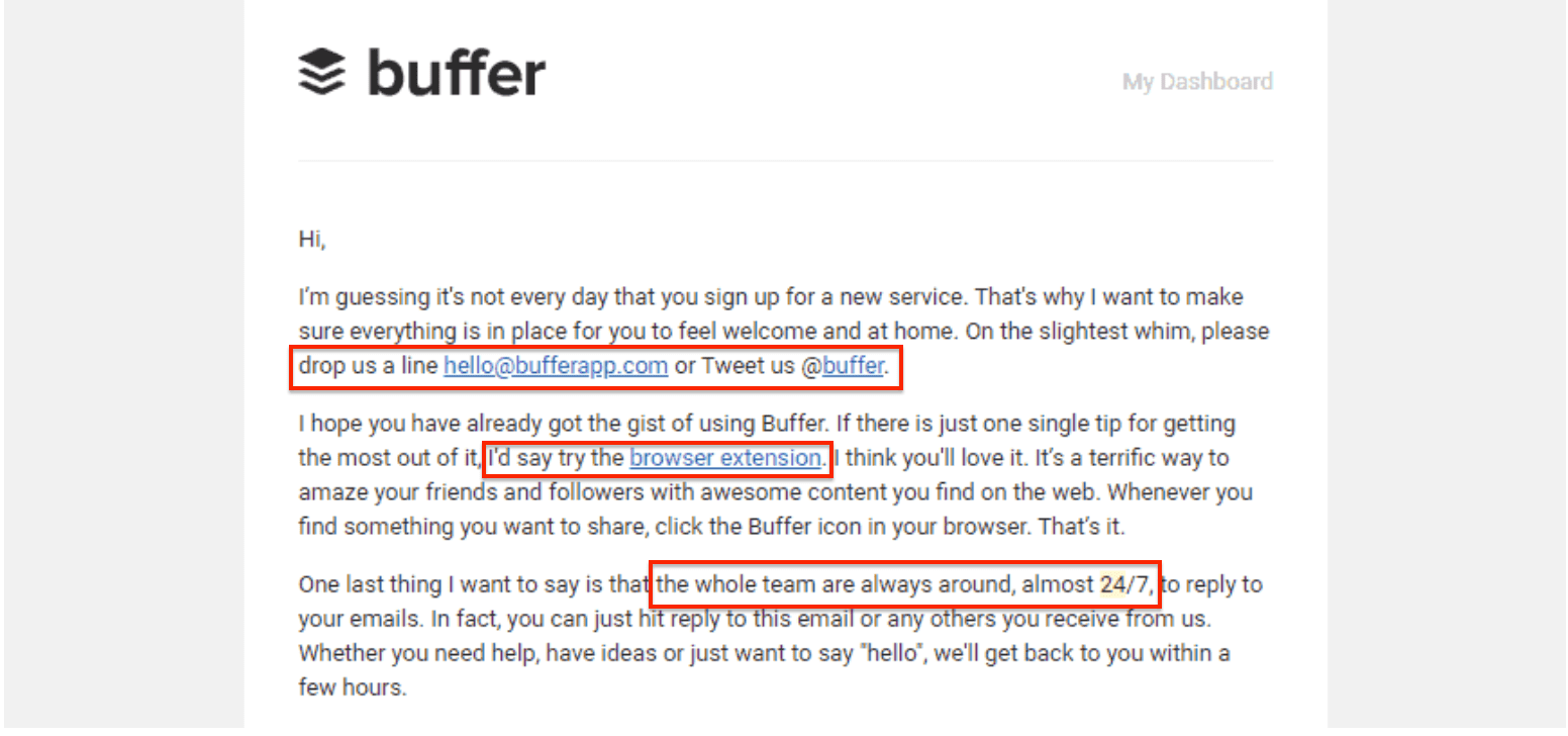 Buffer – B2B email marketing