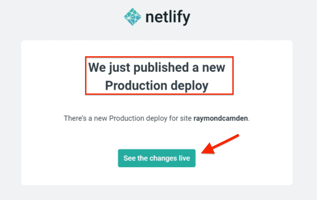 Netlify - B2B email example