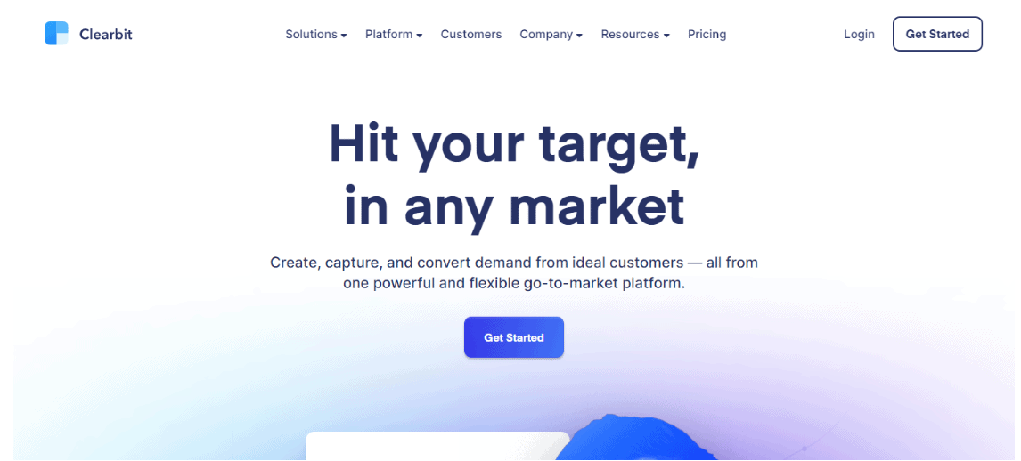 Clearbit - sales and marketing platform