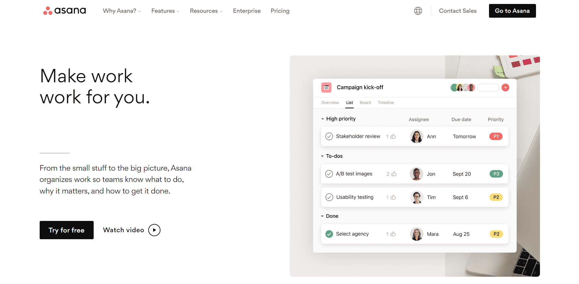 Asana project management tool