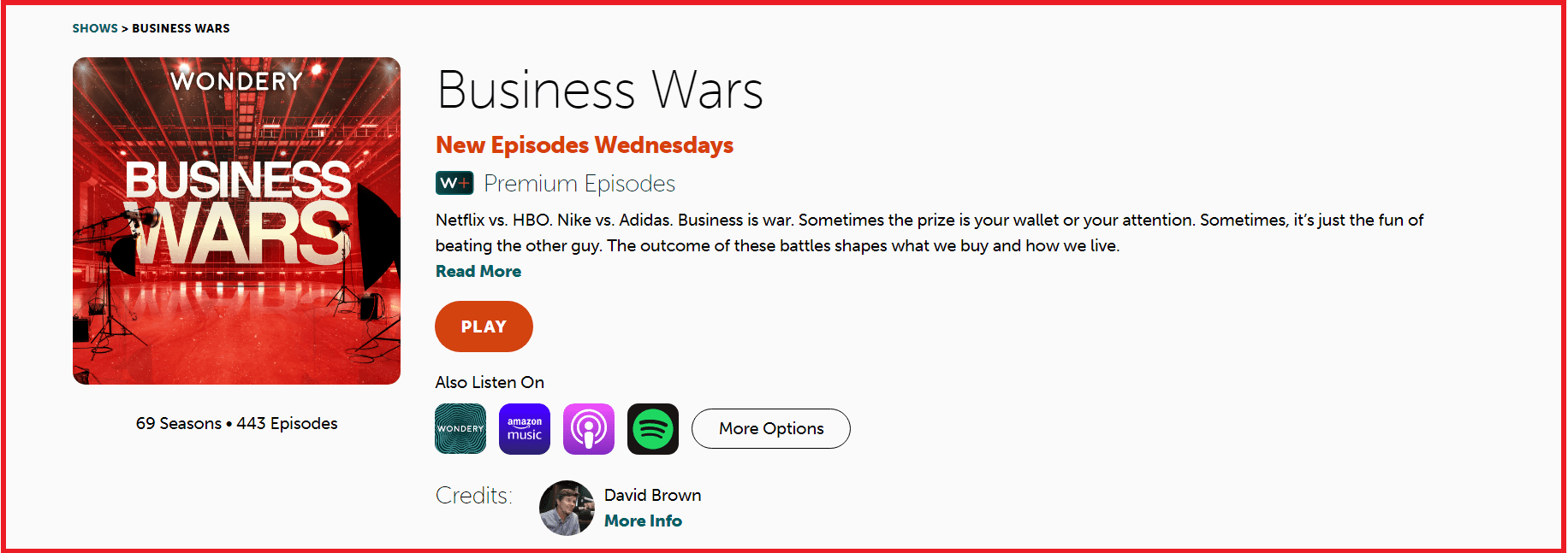 Business Wars podcast David Brown