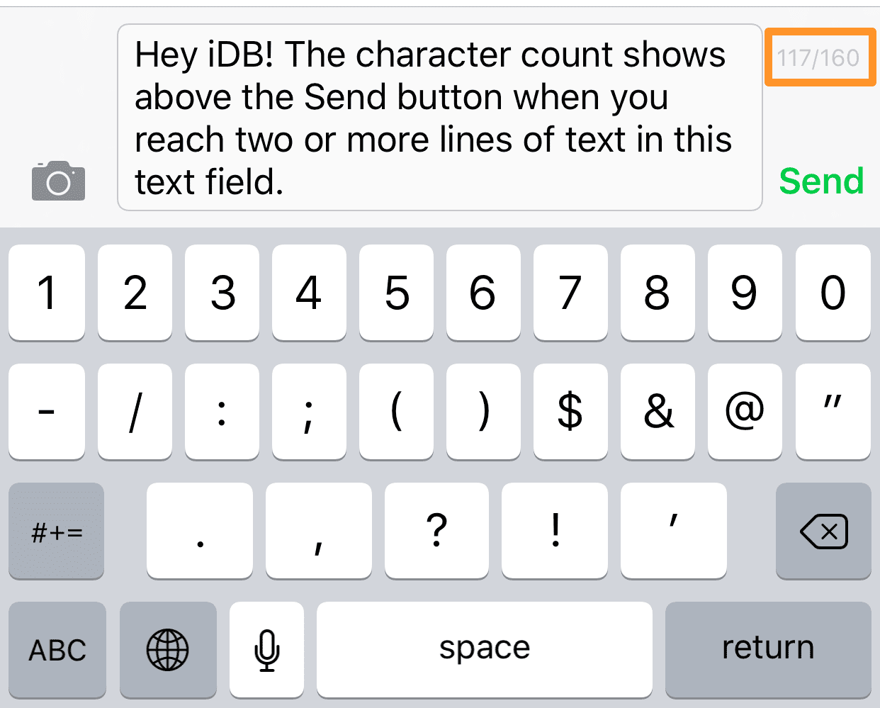 SMS character limit