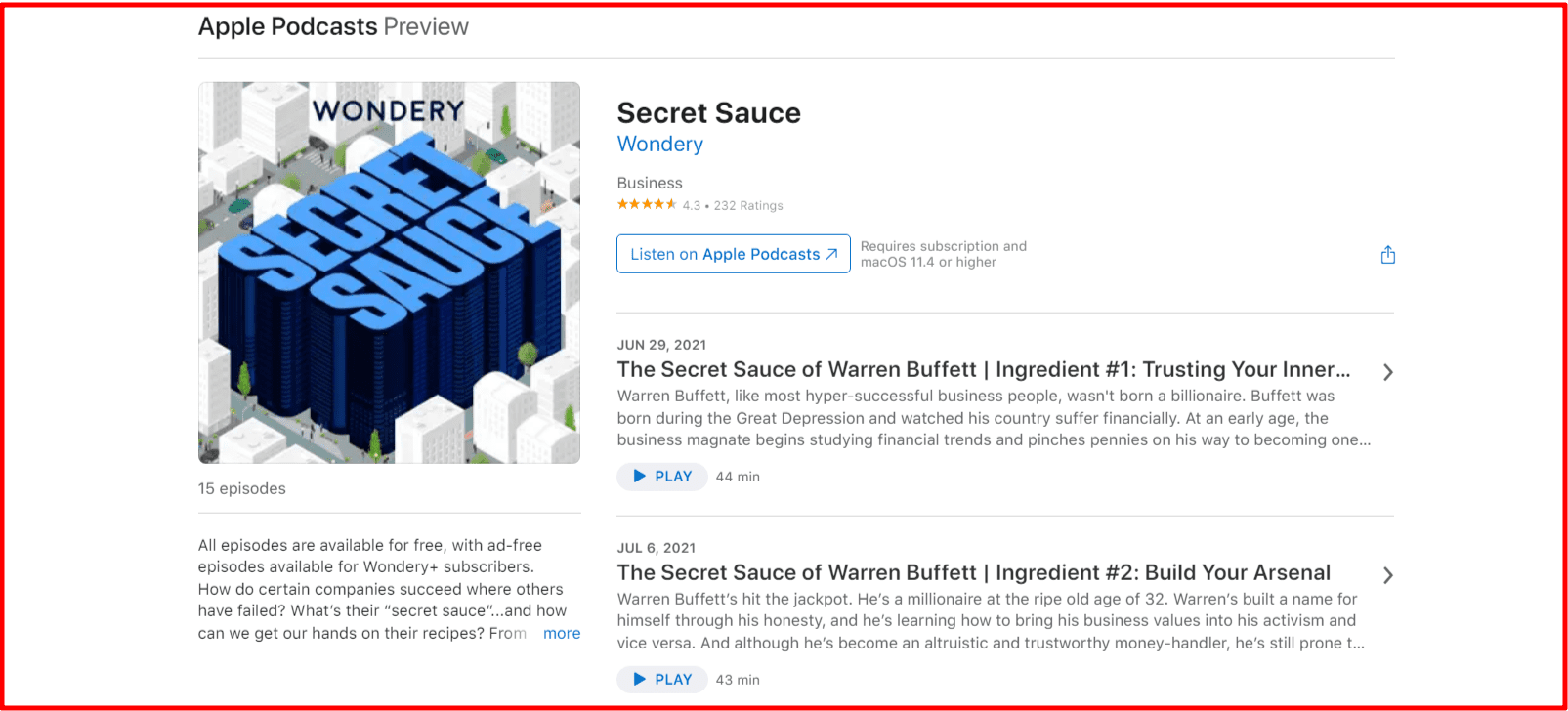 Secret Sauce on Apple Podcasts