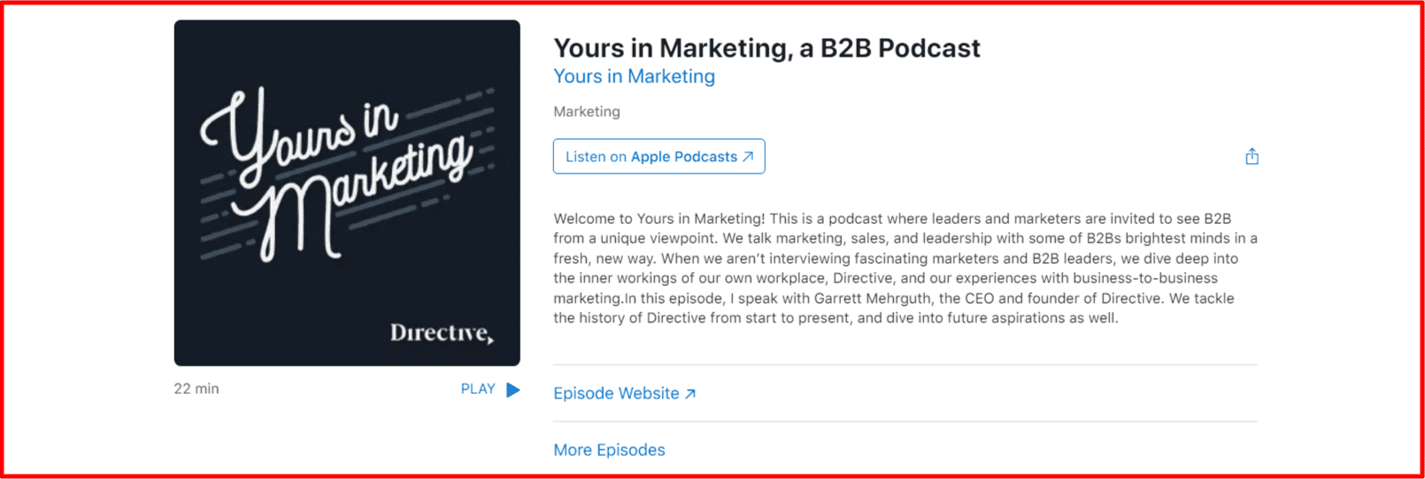 Yours in Marketing_ Yours in Marketing, a B2B Podcast on Apple Podcasts