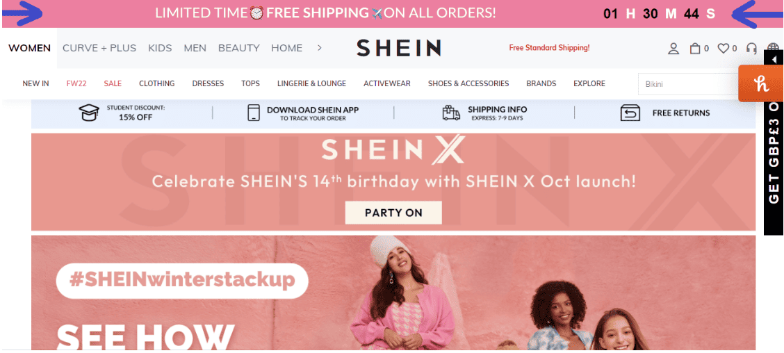 Shein persuasive advertising