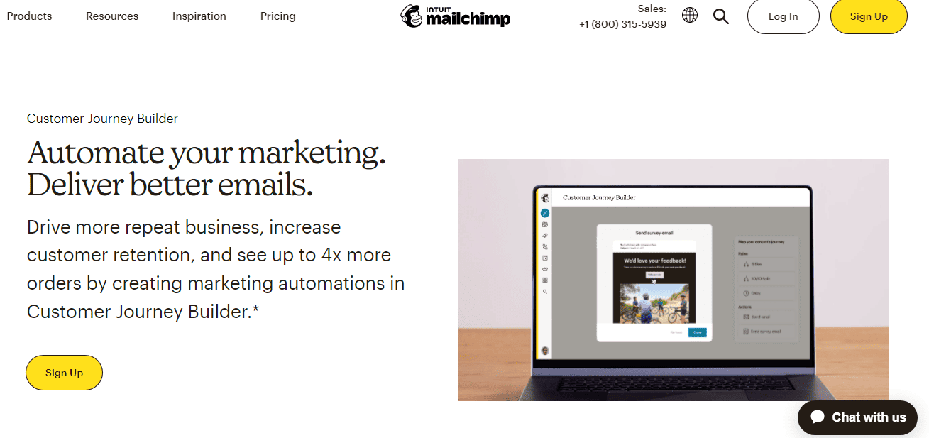 MailChimp marketing automation CRM software