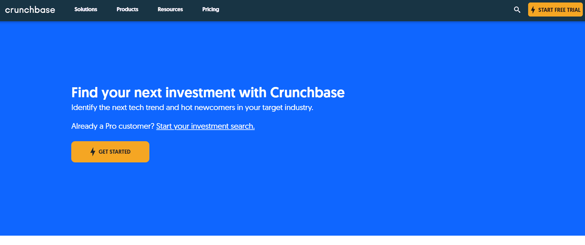 Crunchbase Homepage