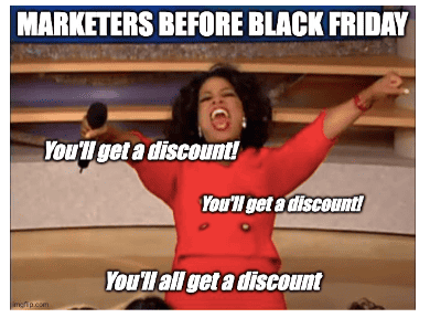 Black Friday meme by EngageBay