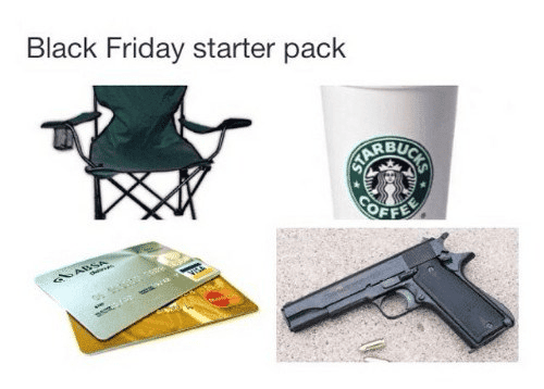 Dark funny Black Friday meme